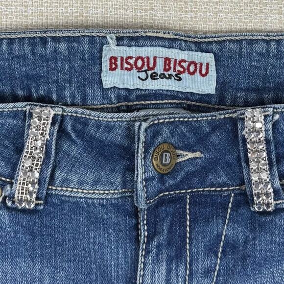 BISOU BISOU JEANS Women's Size‎ 6 Bling Rhinestone Bootcut Jeans - Picture 4 of 9